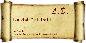 Laczházi Deli névjegykártya